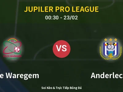 Kết Quả: Zulte Waregem 2-4 Anderlecht – Highlight & Bàn Thắng | Jupiler Pro League