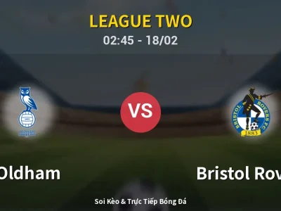Kết Quả: Oldham 2-0 Bristol Rovers – Highlight & Bàn Thắng | League Two