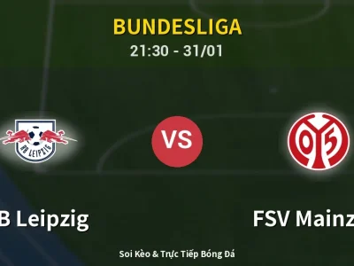 🔴 Trực Tiếp: RB Leipzig 0-0 FSV Mainz 05 – Link Xem Bundesliga (Full HD)