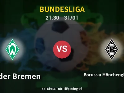 🔴 Trực Tiếp: Werder Bremen 0-0 Borussia Mönchengladbach – Link Xem Bundesliga (Full HD)