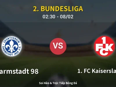 Kết Quả: SV Darmstadt 98 4-0 1. FC Kaiserslautern – Highlight & Bàn Thắng | 2. Bundesliga