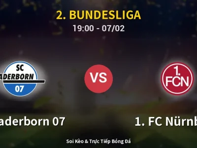 Kết Quả: SC Paderborn 07 2-1 1. FC Nürnberg – Highlight & Bàn Thắng | 2. Bundesliga
