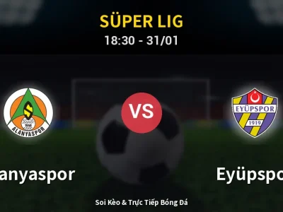 Kết Quả: Alanyaspor 1-3 Eyüpspor – Highlight & Bàn Thắng | Süper Lig