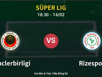 🔴 Trực Tiếp: Genclerbirligi 2-0 Rizespor – Link Xem Süper Lig (Full HD)