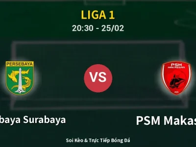 🔴 Trực Tiếp: Persebaya Surabaya 1-0 PSM Makassar – Link Xem Liga 1 (Full HD)