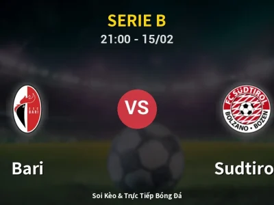 🔴 Trực Tiếp: Bari 1-2 Sudtirol – Link Xem Serie B (Full HD)