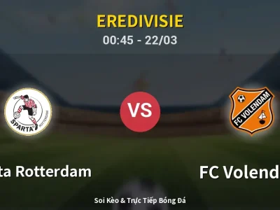 Kết Quả: Sparta Rotterdam 2-0 FC Volendam – Highlight & Bàn Thắng | Eredivisie