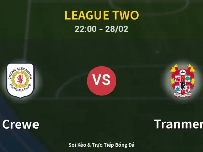 Soi Kèo Crewe vs Tranmere – 22:00 28/02 | Nhận Định, Dự Đoán Tỷ Số
