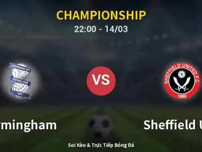 🔴 Trực Tiếp: Birmingham 0-0 Sheffield Utd – Link Xem Championship (Full HD)