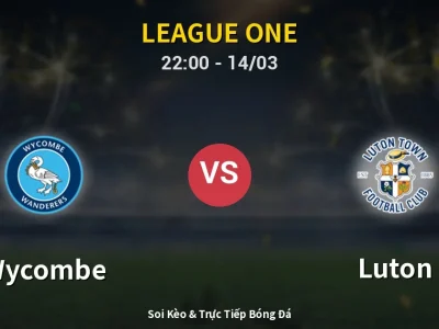 🔴 Trực Tiếp: Wycombe 0-1 Luton – Link Xem League One (Full HD)