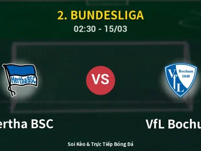 Kết Quả: Hertha BSC 1-1 VfL Bochum – Highlight & Bàn Thắng | 2. Bundesliga