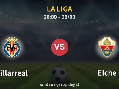 🔴 Trực Tiếp: Villarreal 2-0 Elche – Link Xem La Liga (Full HD)