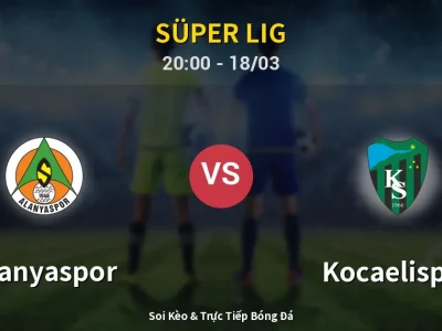 Kết Quả: Alanyaspor 5-0 Kocaelispor – Highlight & Bàn Thắng | Süper Lig