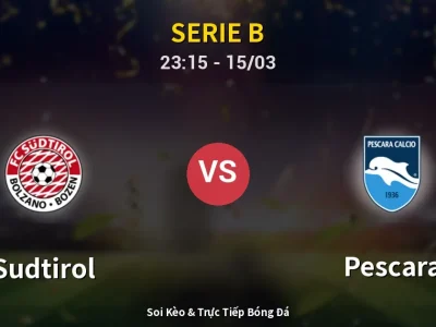Soi Kèo Sudtirol vs Pescara – 23:15 15/03 | Nhận Định, Dự Đoán Tỷ Số