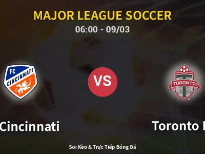 Kết Quả: FC Cincinnati 0-1 Toronto FC – Highlight & Bàn Thắng | Major League Soccer