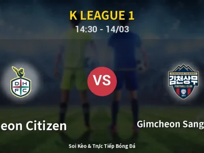 Kết Quả: Daejeon Citizen 1-1 Gimcheon Sangmu FC – Highlight & Bàn Thắng | K League 1