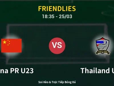 Kết Quả: China PR U23 2-2 Thailand U23 – Highlight & Bàn Thắng | Friendlies