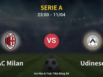 Soi Kèo AC Milan vs Udinese – 23:00 11/04 | Nhận Định, Dự Đoán Tỷ Số