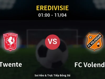 🔴 Trực Tiếp: Twente 2-0 FC Volendam – Link Xem Eredivisie (Full HD)
