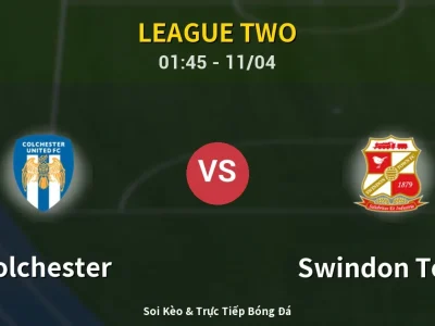 Soi Kèo Colchester vs Swindon Town – 01:45 11/04 | Nhận Định, Dự Đoán Tỷ Số
