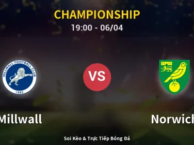 Soi Kèo Millwall vs Norwich – 19:00 06/04 | Nhận Định, Dự Đoán Tỷ Số