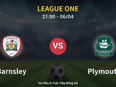 Soi Kèo Barnsley vs Plymouth – 21:00 06/04 | Nhận Định, Dự Đoán Tỷ Số