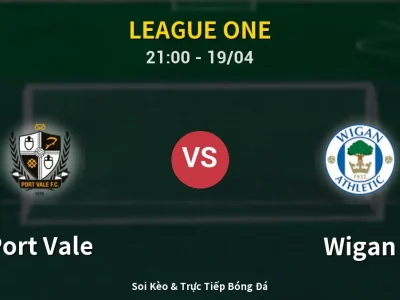 Soi Kèo Port Vale vs Wigan – 21:00 19/04 | Nhận Định, Dự Đoán Tỷ Số