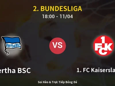 Soi Kèo Hertha BSC vs 1. FC Kaiserslautern – 18:00 11/04 | Nhận Định, Dự Đoán Tỷ Số