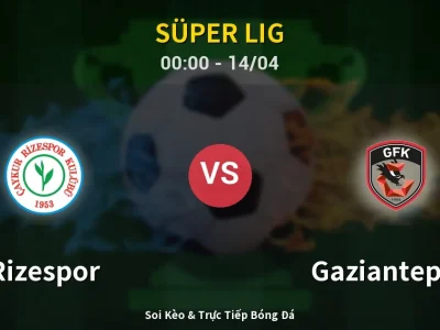Kết Quả: Rizespor 2-1 Gaziantep FK – Highlight & Bàn Thắng | Süper Lig