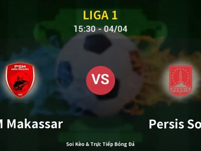 🔴 Trực Tiếp: PSM Makassar 1-0 Persis Solo – Link Xem Liga 1 (Full HD)
