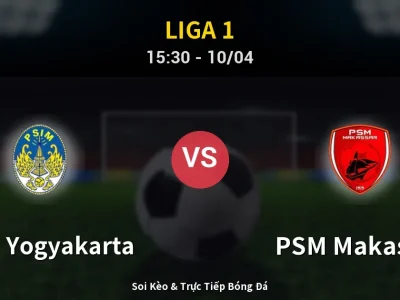Kết Quả: PSIM Yogyakarta 1-2 PSM Makassar – Highlight & Bàn Thắng | Liga 1