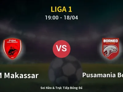 Soi Kèo PSM Makassar vs Pusamania Borneo – 19:00 18/04 | Nhận Định, Dự Đoán Tỷ Số