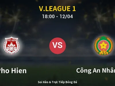 🔴 Trực Tiếp: Pho Hien 1-1 Công An Nhân Dân – Link Xem V.League 1 (Full HD)