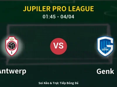 Kết Quả: Antwerp 1-2 Genk – Highlight & Bàn Thắng | Jupiler Pro League